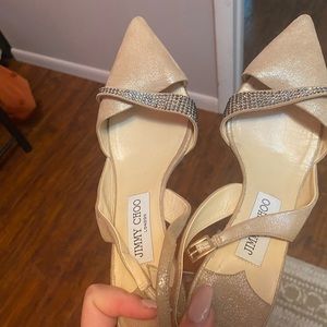 Sparkly Nude Jimmy Choos (authentic) size 37 1/2